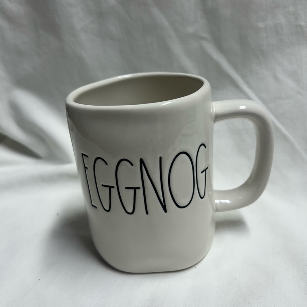Rae Dunn EGGNOG 18 OZ Coffee Mug Cup Artisan Collection Christmas Holiday